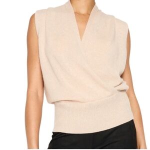 Elegant Beige Sleeveless Sweater